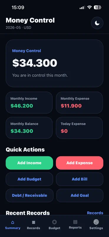 MONEY CONTROL PRO screenshot 1 of 9