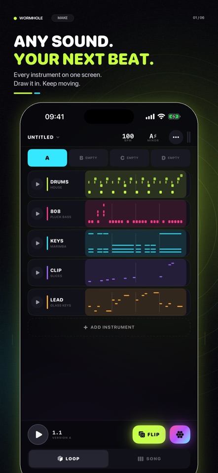 Wormhole: Sample & Beat Maker screenshot 1