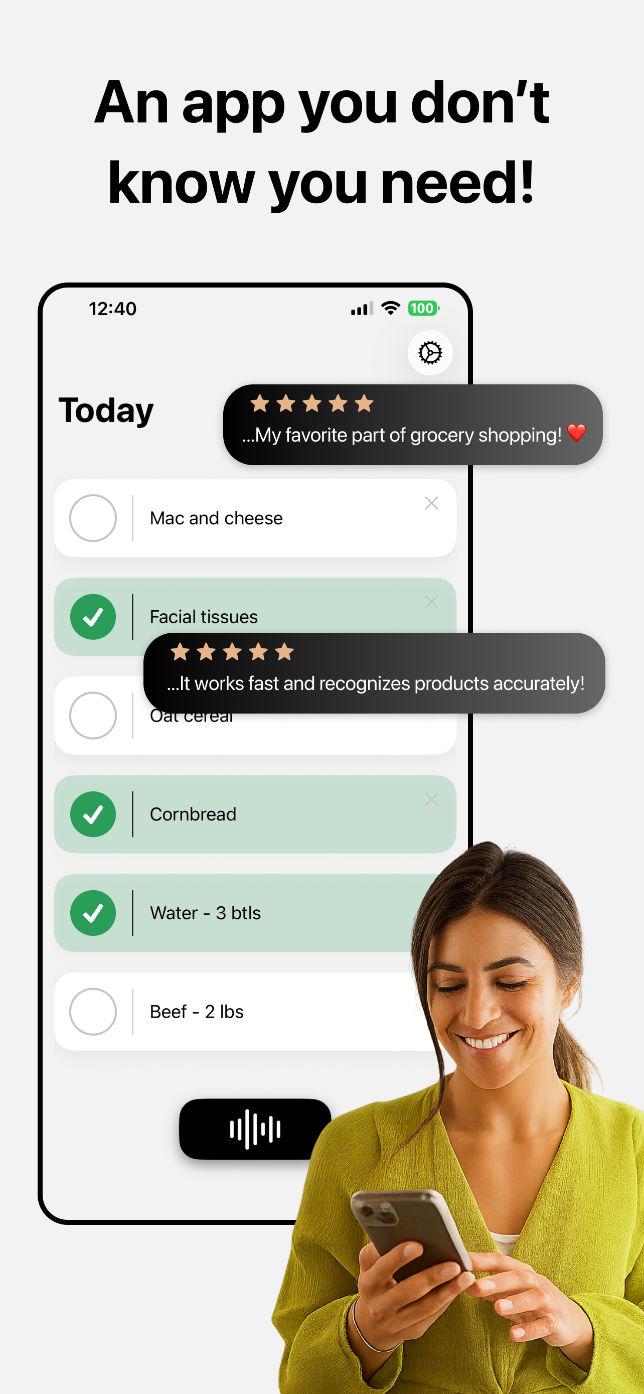 Grocery shopping list - Voice! screenshot 3