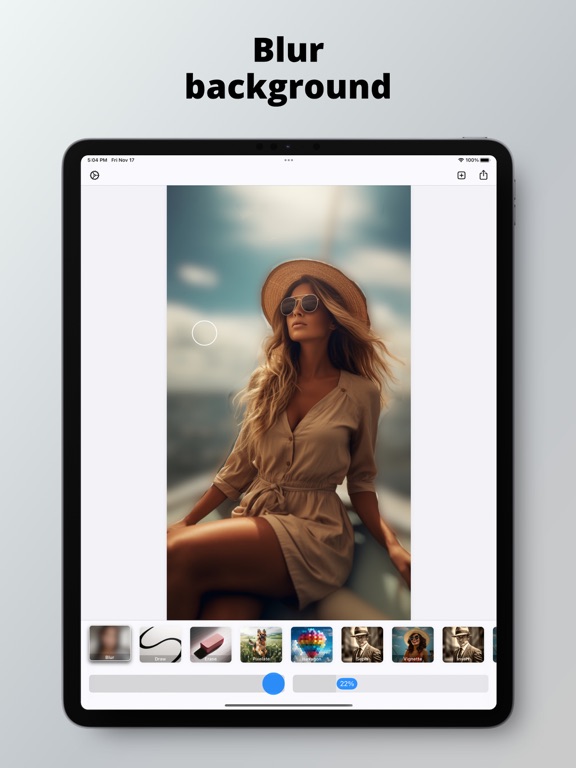 Point Blurr Background Filter iPad screenshot 2 - Photo & Video app