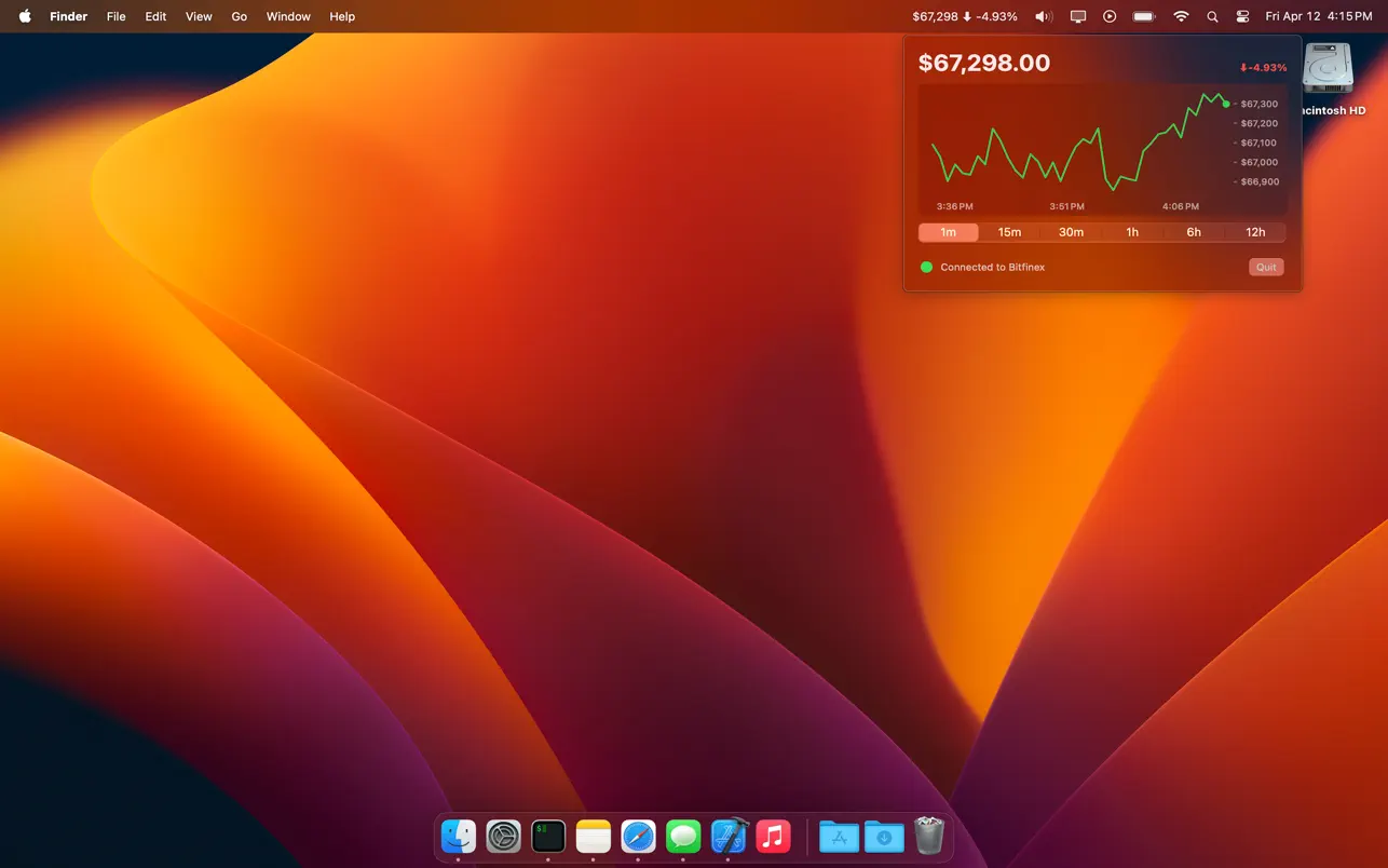 #1. Tiny Bitcoin (macOS) De: Galaxoid Labs, LLC