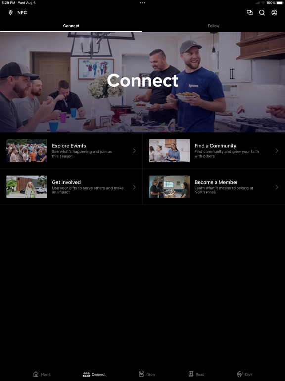 North Pines Church iPad screenshot 2 - Education app