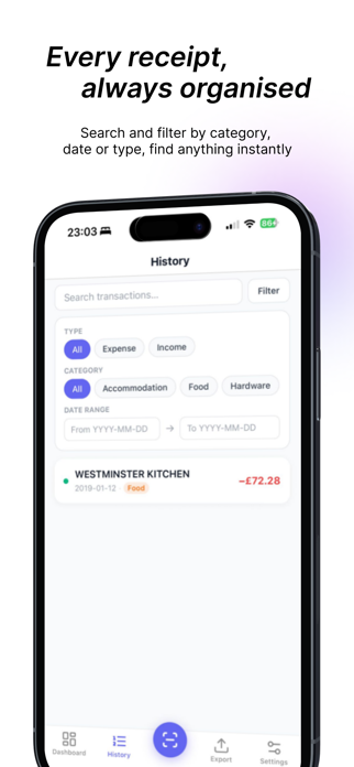 Expenz: AI Receipt Scanner Screenshot 2 of 6