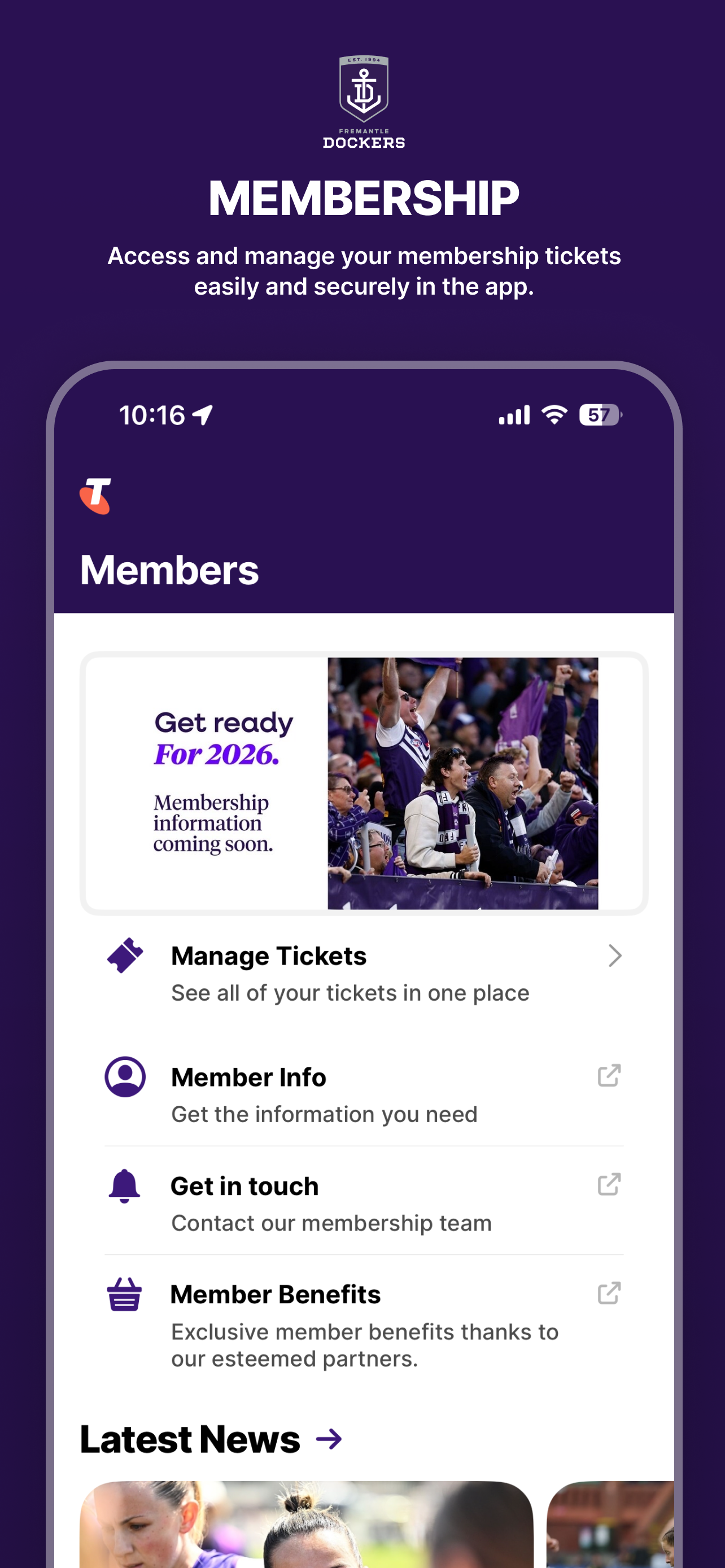 Fremantle Dockers Official App screenshot 5