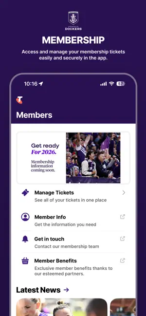 Fremantle Dockers Official App iPhone screenshot 5