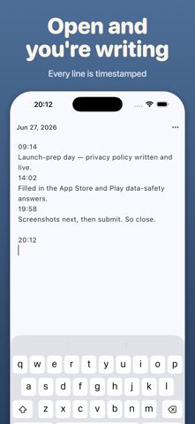 Jotline – Timestamped Notes Screenshot 1 of 3