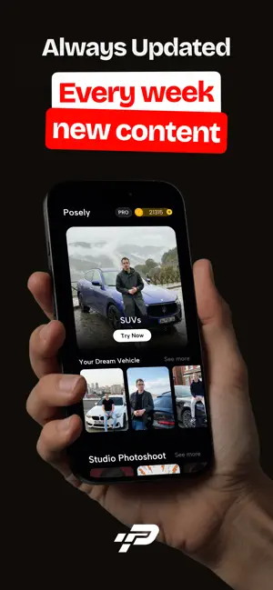 Posely: AI Car Photo & Video iPhone screenshot 5