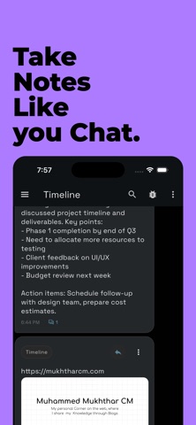 Chat Notes: Threaded Ideas Screenshot 1 of 6