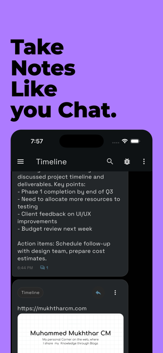 Chat Notes: Threaded Ideas Screenshot 1 of 6