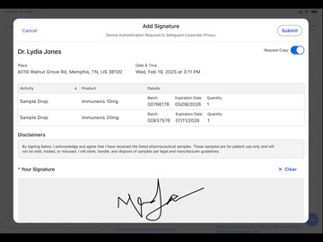 Life Sciences Cloud Mobile iPad screenshot