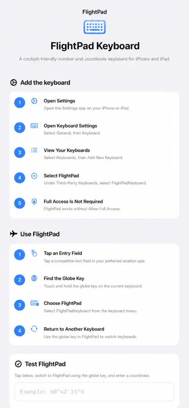 FlightPad screenshot 2 of 2