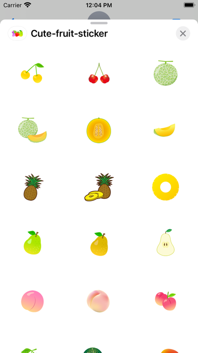 Screenshot #2 pour Fruits autocollants mignons