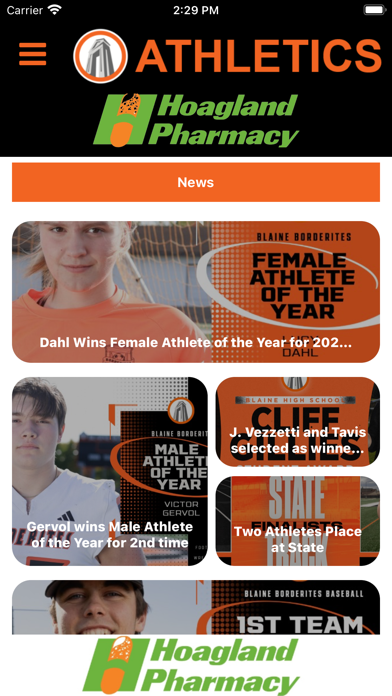 Blaine Athletics Screenshot