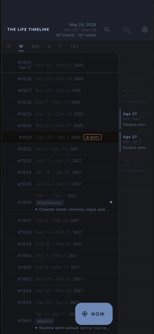 Screenshot #1 pour The Life Timeline