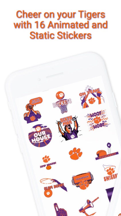 Clemson Animated Stickers 2024