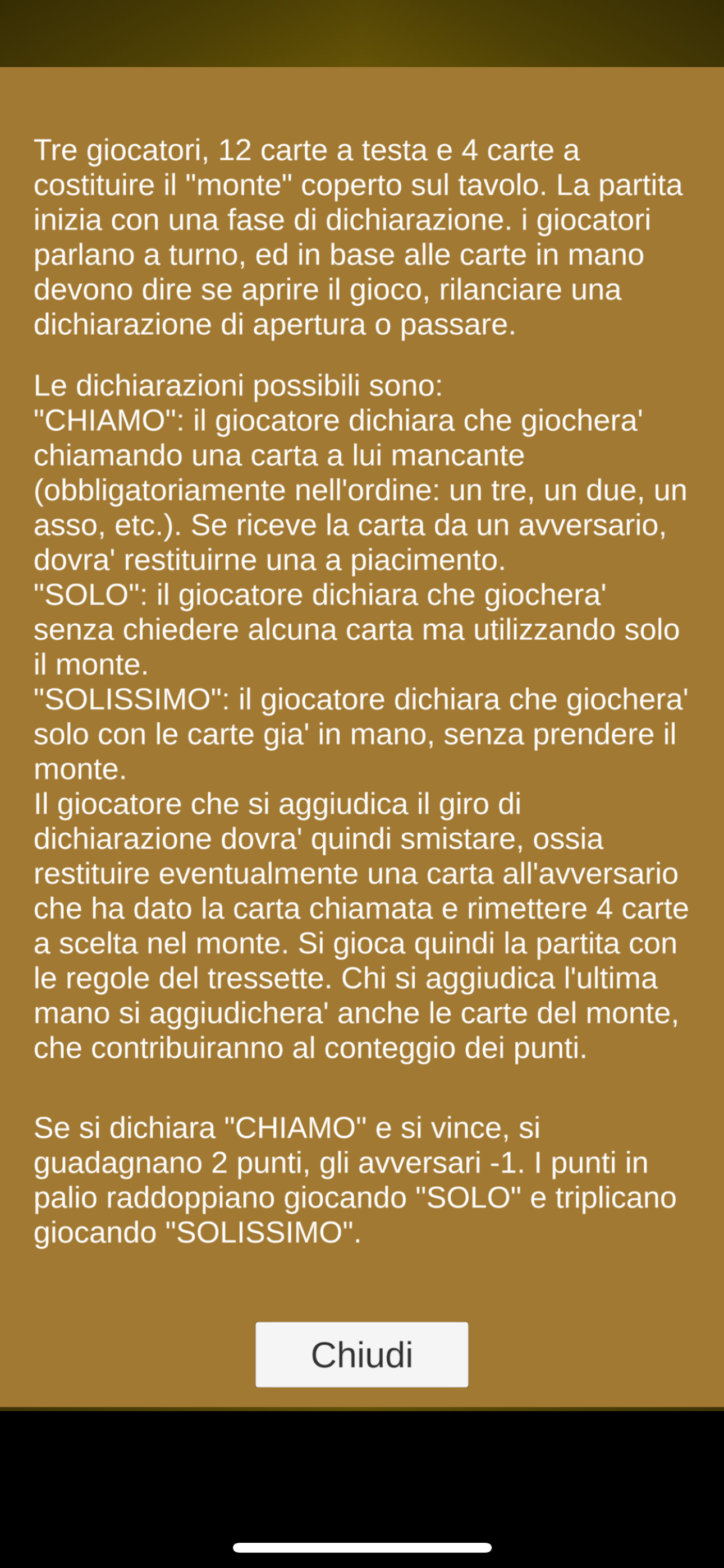 Tressette a chiamare