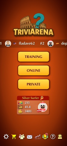 Triviarena Live Online Quiz iPhone screenshot