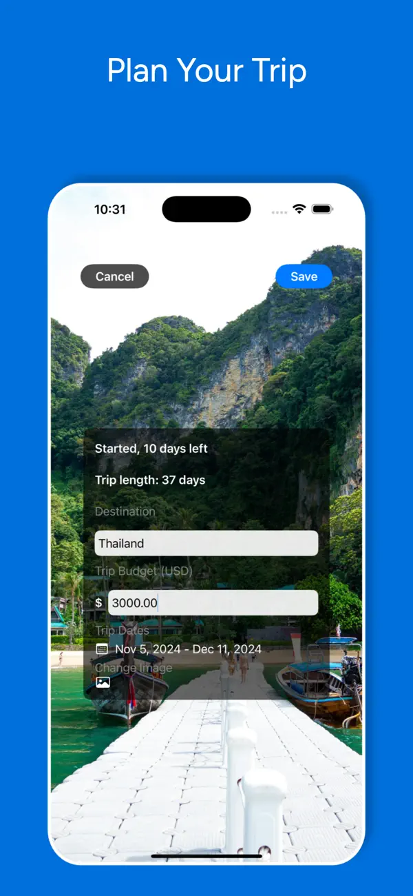 Screenshot #1 pour Easy Trip Planner