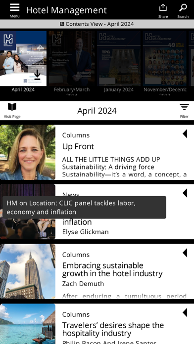 Hotel Management Magazine Screenshot