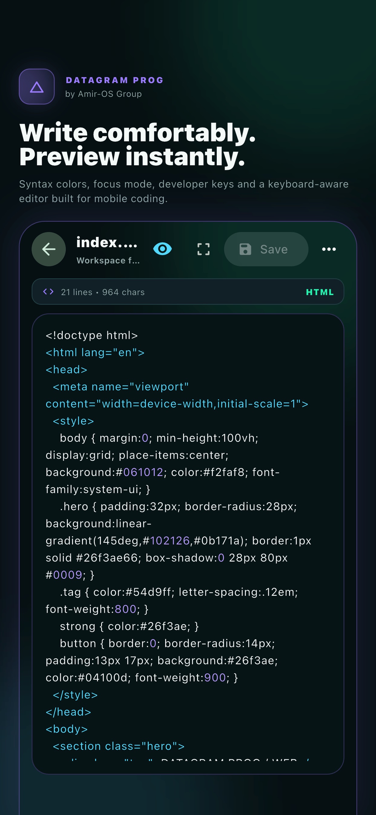Screenshot 3 of Datagram Prog - Deve Workspace