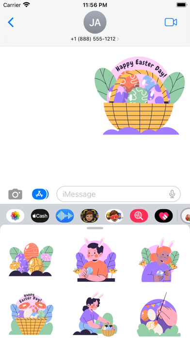 Happy Easter 2024 Stickersのおすすめ画像1