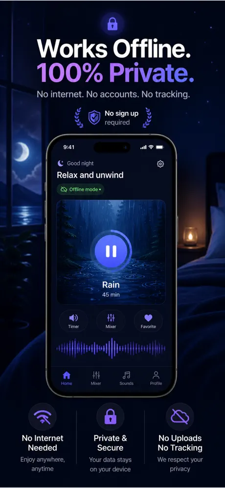 白噪音助眠：深度睡眠声音 应用截图