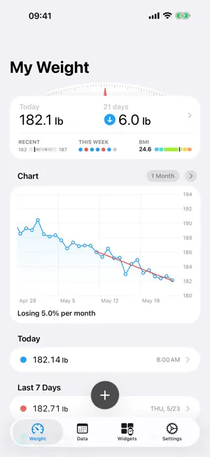 MyWeight² screenshot 1