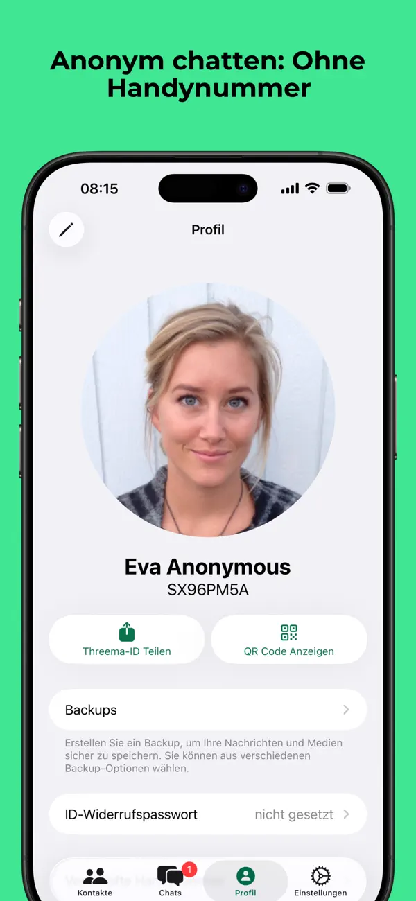 Threema iPhone App Screenshot 3 – Soziale Netzwerke
