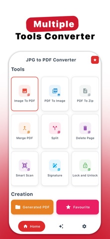 JPG 到 PDF 转换器、编辑器、文档扫描仪 screenshot