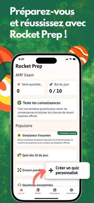 AMF Révision 2026 QCM screenshot 2