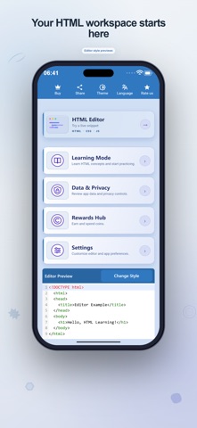 HTML Editor: Code & Preview Screenshot 1 of 10