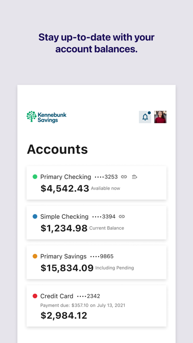 Screenshot 2 of Kennebunk Savings Mobile App