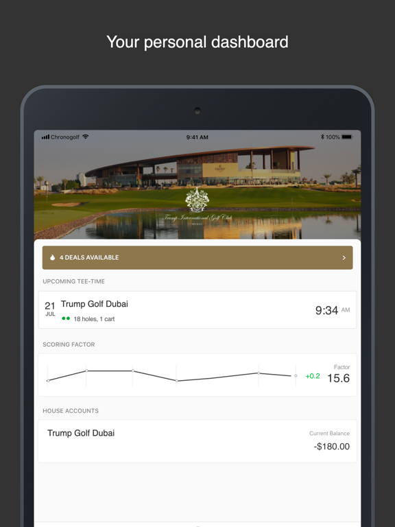 Trump Golf Dubai iPad screenshot 1 - Sports app