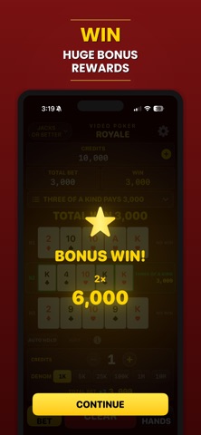 Video Poker Multi-Hand 1000x iPhone screenshot