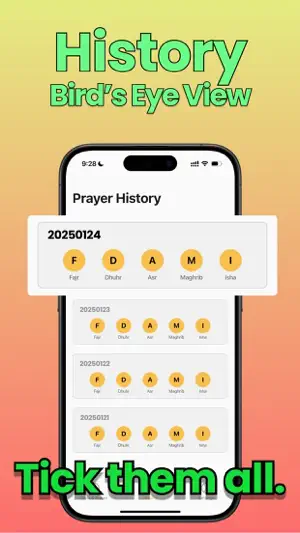 Qibla & Circles: Salahs Logged screenshot 3