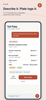 Plate: Calorie & Macro Tracker screenshot 2