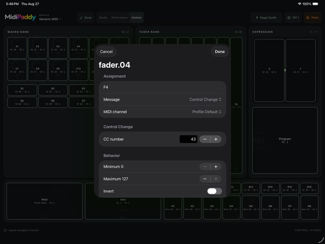 Screenshot 4 of MidiPaddy