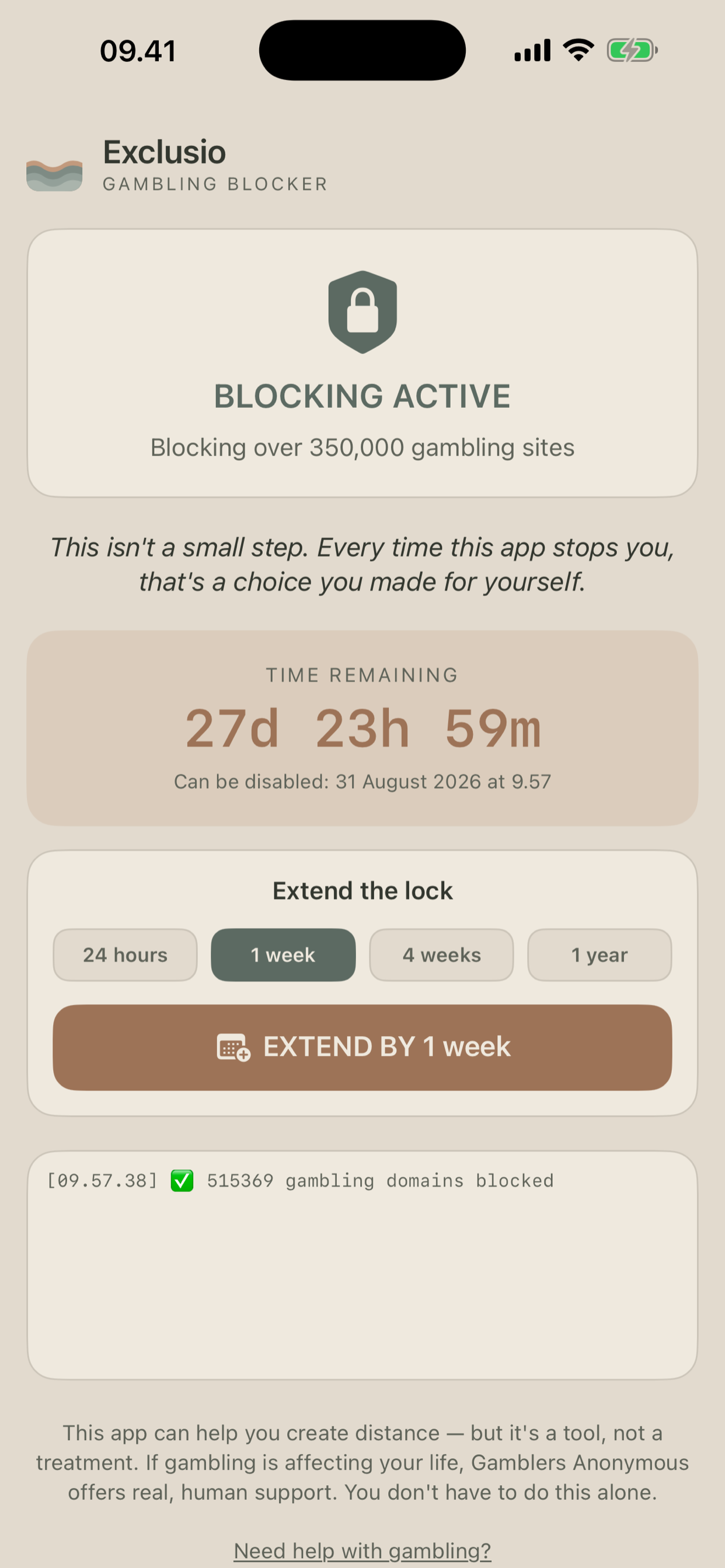 Exclusio - Gambling Blocker screenshot 2