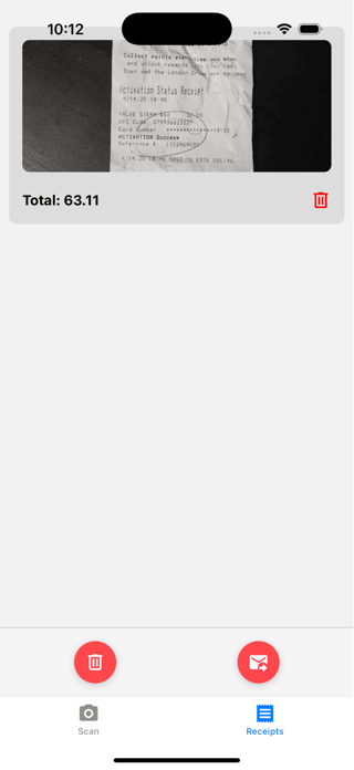 ReceiptToCSV Screenshot 1 of 3