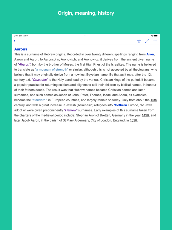 Screenshot #5 pour Surname & Name Dictionary