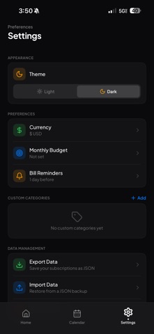 TrakSub - Subscription Tracker Screenshot 3 of 3