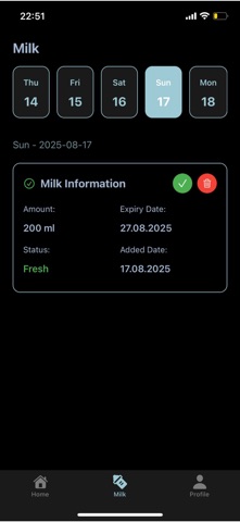 Milk Tracking Screenshot 3 of 7