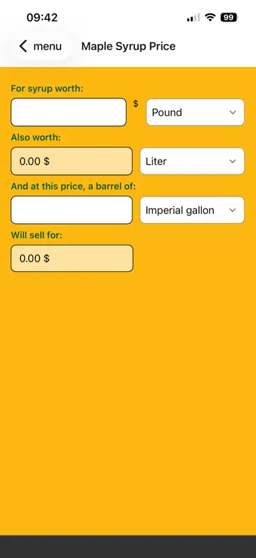 Convertisseur Acéricole screenshot 8 of 8