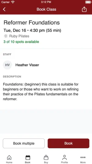 Ruby Pilates screenshot 3