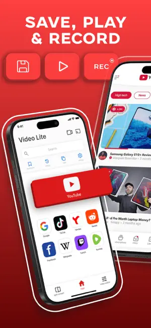 Video Lite, Facecam X Recorder screenshot 1
