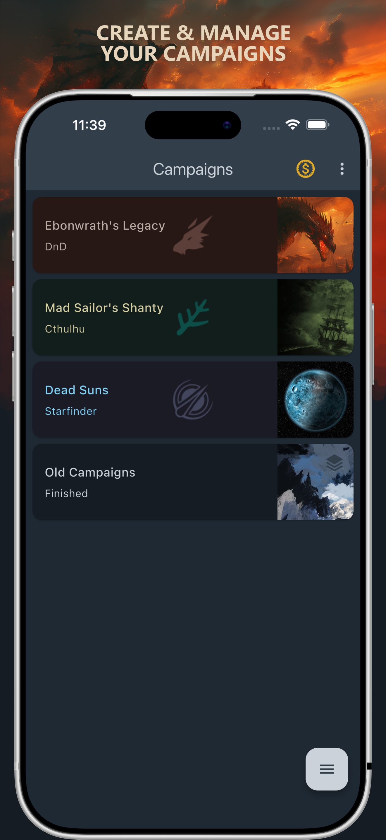 RPG Notebook: Campaign Manager