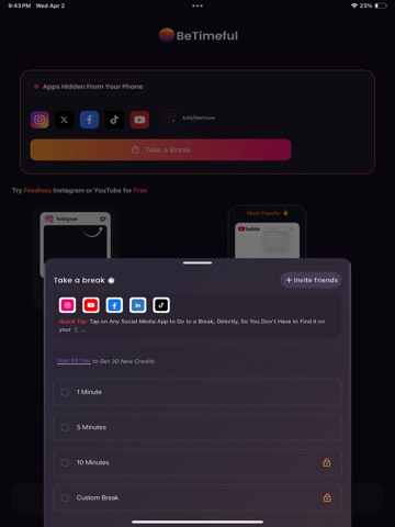 BeTimeful: Screen Time 2.0 iPad screenshot