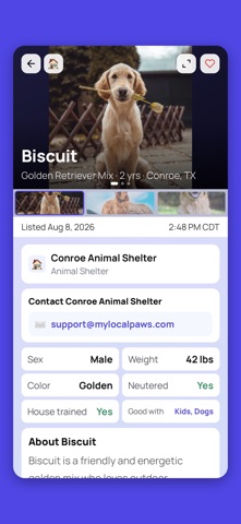 MyLocalPaws iPhone screenshot