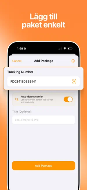 Spåra Paket & Paketspårning iPhone screenshot 6