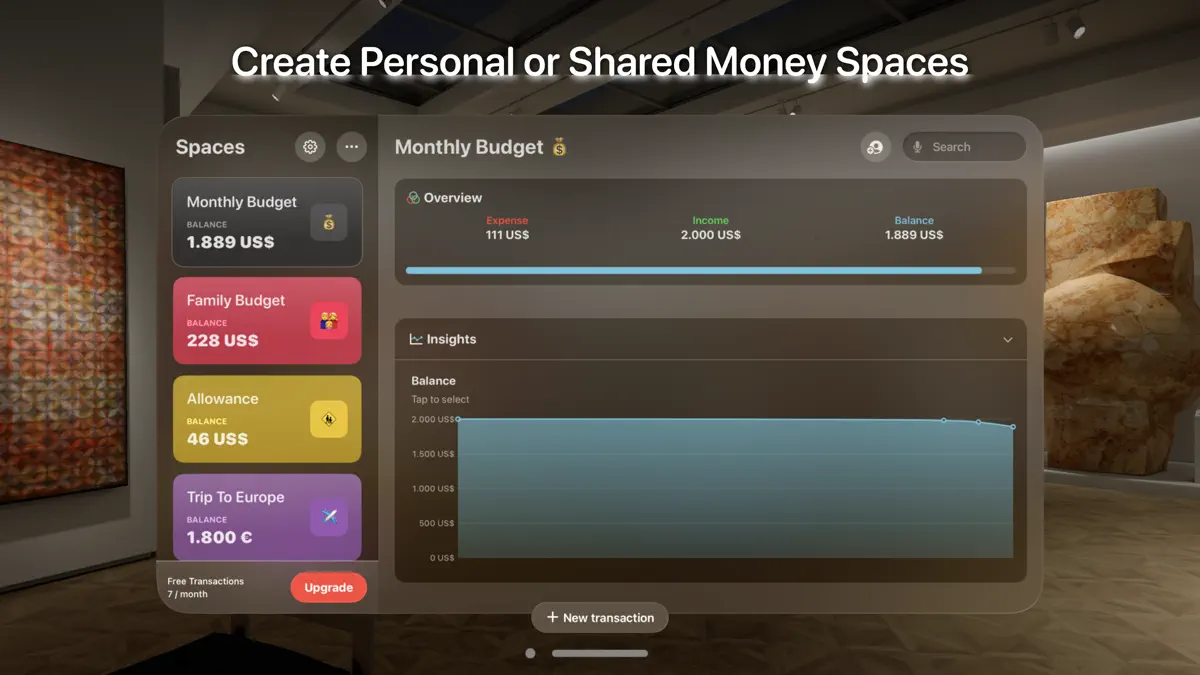 Expense Tracker Money Spaces screenshot 2